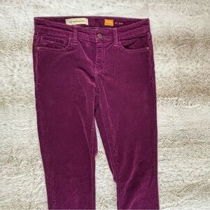 Pilcro & The Letterpress Stet Fit Corduroy Pants Burgundy Size 26